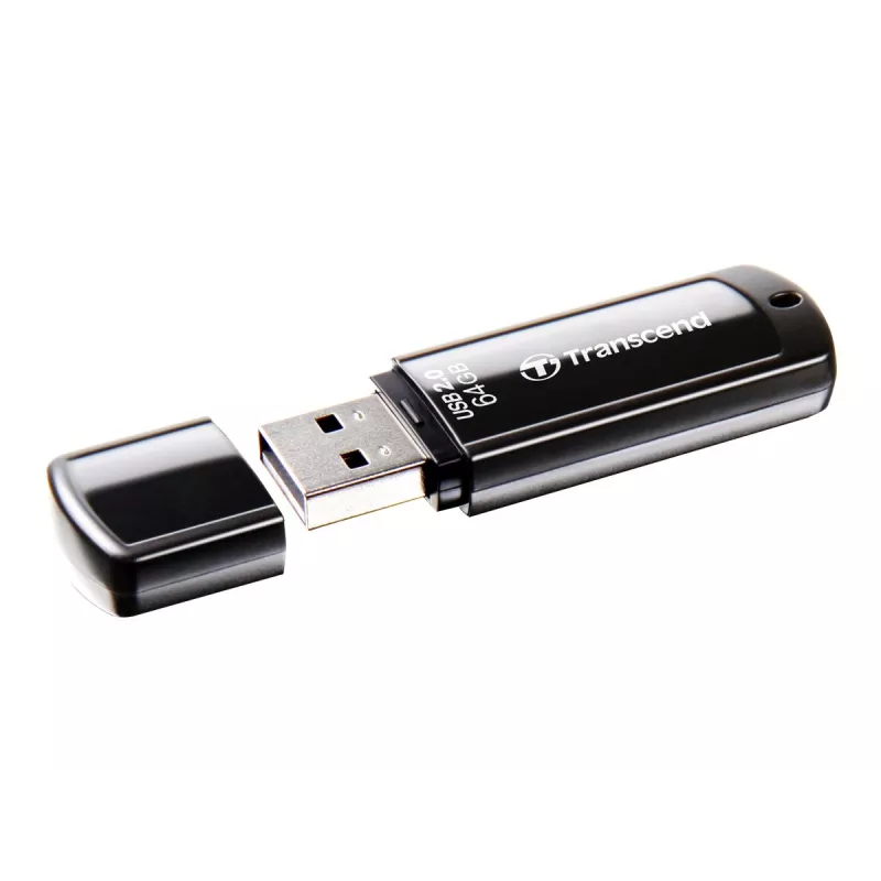USB atmintukas Transcend JetFlash 350 64 GB, USB 2.0, juodas