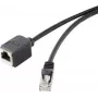 Prailginimo kabelis Ethernet Renkforce 1464707 RJ45 Cat 5e 1 m Juodas