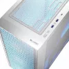 PC korpusas LOGIC Dart Pro Midi ARGB baltas — Midi Tower, ATX, 456×200×385 mm, max GPU 34 cm, CPU aušintuvo aukštis 155 mm, 3x120mm priekyje + 1x120mm gale, USB 3.0 x2, USB-C x1