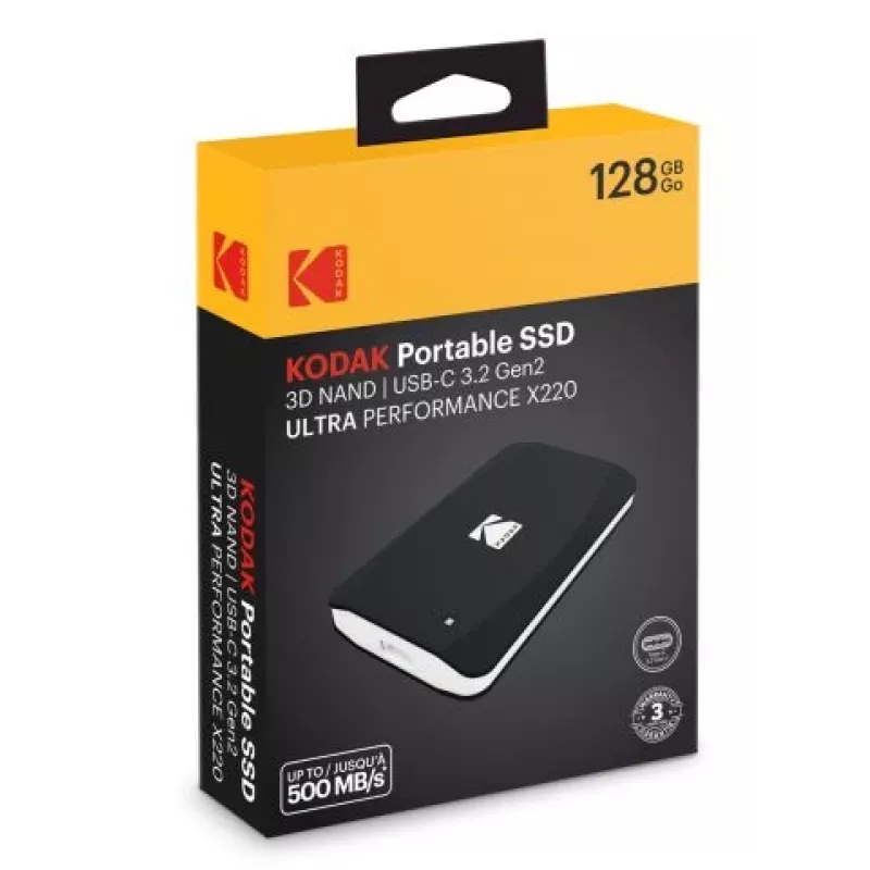 Kodak X220 128 GB nešiojamasis SSD, USB 3.2 Gen2
