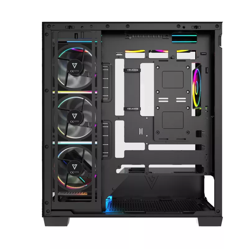 Modecom Volcano Stellar Plus ARGB Midi 8F Juodas korpusas