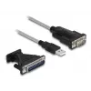 DeLOCK Adapter USB 2.0 Type-A į RS-232 D-Sub 9 + D-Sub 25