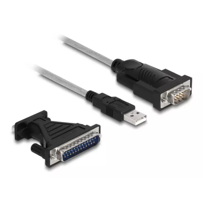 DeLOCK Adapter USB 2.0 Type-A į RS-232 D-Sub 9 + D-Sub 25