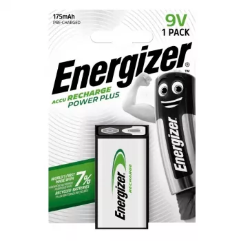 Energizer NiMH įkraunama 9V PP3 baterija 175mAh vienetinis paketas