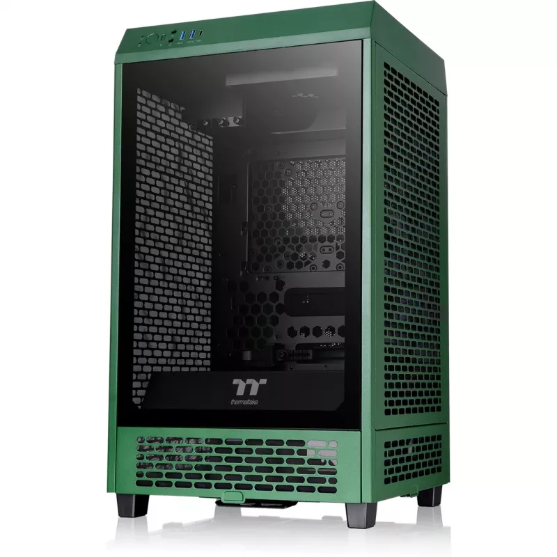 Thermaltake The Tower 200 Mini ITX korpusas, tamsiai žalias, grūdintas stiklas