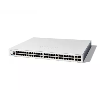 Valdomas jungiklis Cisco Catalyst 1300-48T-4G, 48 prievadų GE, 4x1GE SFP, ribota viso naudojimo laiko apsauga (C1300-48T-4G)