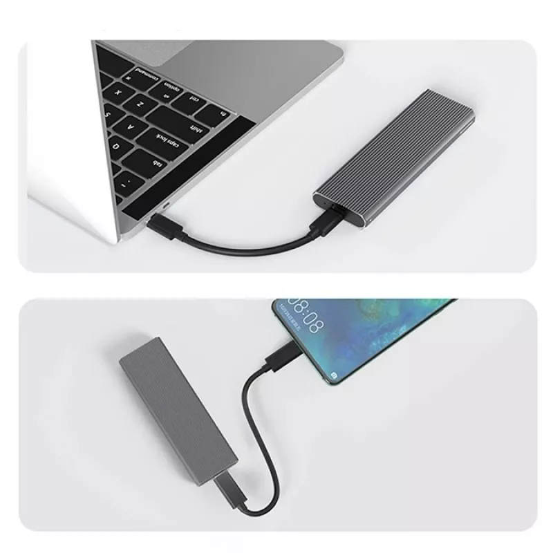 Išorinis M.2 NVMe SSD dėklas QOLTEC 52630 — USB 3.1 Gen2 10Gb/s, skirtas M.2 NVMe diskams