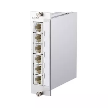 METZ CONNECT BTR E-DAT C6A 6x8 paviršinis skirstomasis blokas - modulinė įvestis - anoduotas aliuminis - 6 prievadai (130857C-E)
