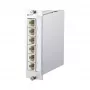 METZ CONNECT BTR E-DAT C6A 6x8 paviršinis skirstomasis blokas - modulinė įvestis - anoduotas aliuminis - 6 prievadai (130857C-E)