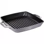 Staub 40511-684-0 Grilio keptuvė kvadratinė 28 cm, tinka indukcijai, grafito pilka