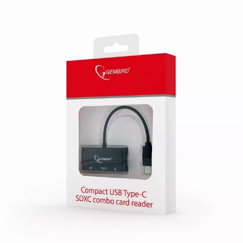 Kortelių skaitytuvas USB-C SDXC / kombinuotas / juodas