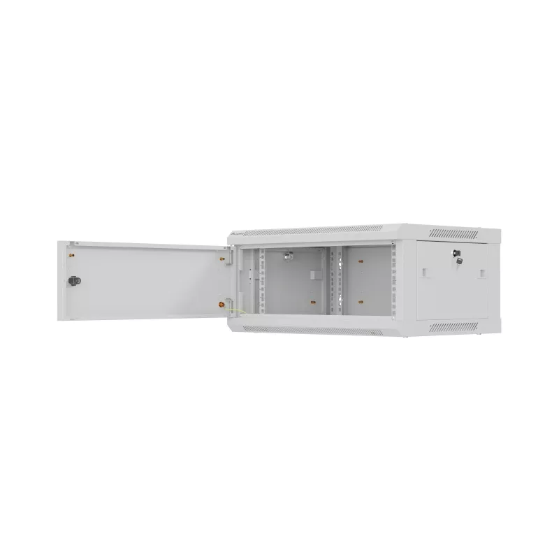 Sieninis 19 colių montavimo spintas LANBERG WF01-6404-00S 4U 600×450 mm, pilkas