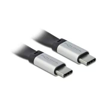 USB-C laidas DeLOCK 85926 USB 3.2 Gen 2 0.22 m USB C juodas sidabrinis