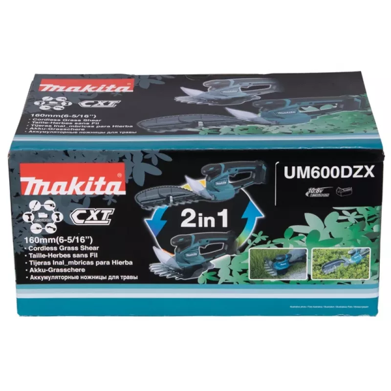 Belaidės žoliapjovės žirklės Makita UM600DZX 12 V juoda, mėlyna