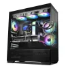 Korpusas PC CHRONIX V2 Mid Tower ARGB ventiliatoriai x3 juodas