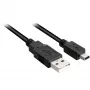 USB 2.0 laidas, USB-A kištukas > Mini-USB kištukas (juodas, 1,0 metro, dvigubai ekranuotas)