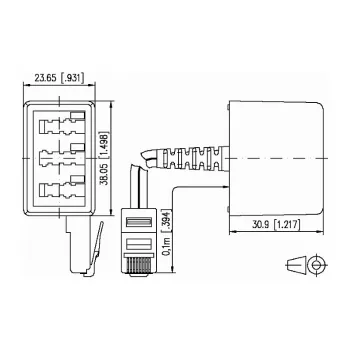 METZ CONNECT BTR - Telefonų adapteris - RJ-45 (kištukas) - TAE-NFN (lizdas) - 10 cm (130450440101-E)