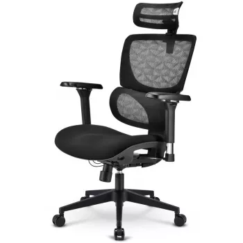 Biuro kėdė Sharkoon OfficePal C40 – juoda, ergonomiškas dizainas, reguliuojamas aukštis