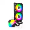 Montech Hyper Flow ARGB 240 mm skysčio aušintuvas CPU, juodas
