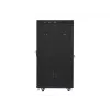 Stacionarus 19 inch serverio spintos rėmas 27U 600x800 mm juodas su perforuotomis durimis ir LCD ekranu (plokščia pakuotė)