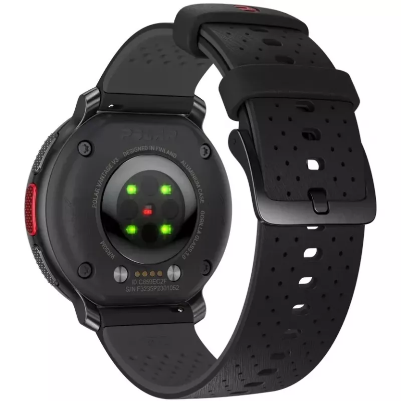 Polar Vantage V3 - Aliuminis - Sportinis laikrodis su dirželiu - Silikoninis - Ekranas 3,5 cm (1,39 col.) - 32 GB - Bluetooth - 57 g - Naktinė juoda (900108890)