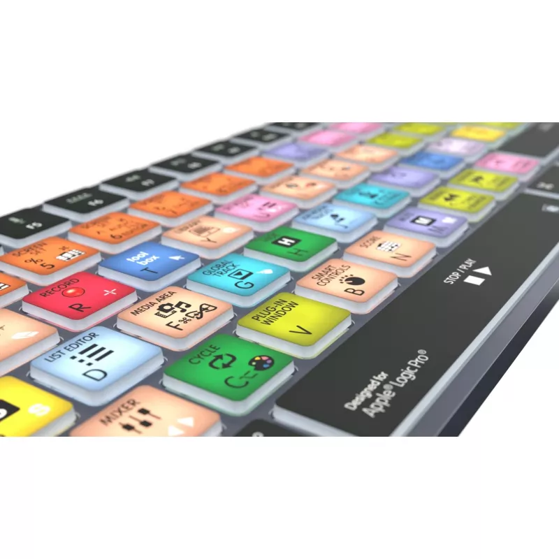 Klaviatūra LogicKeyboard Apple Logic Pro X2 Titan DE Mac, vokiškas išdėstymas – LKB-LOGXP2-TM-DE