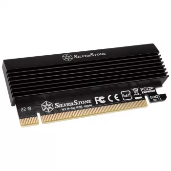 SilverStone SST-ECM23 PCIe x4 – M.2 adapteris su radiatoriumi