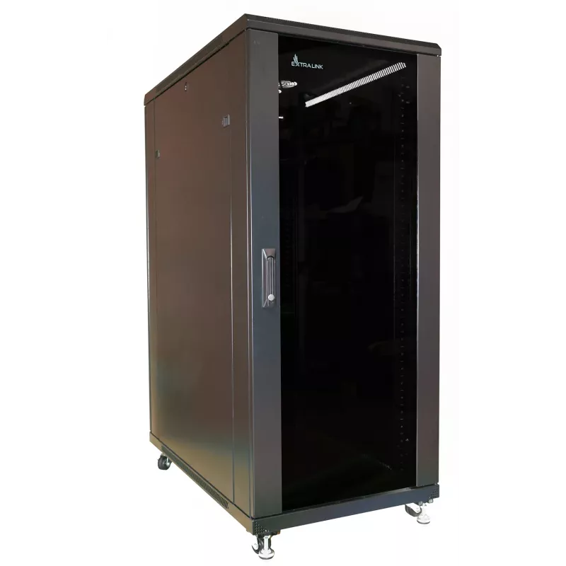 Laisvai pastatomas stovas Extralink Rackmount cabinet 37U 600x600 Juodas