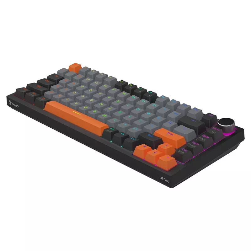 Savio ASTRAL BLACK JADE 3 SPALVŲ klaviatūra žaidimams USB QWERTY US International