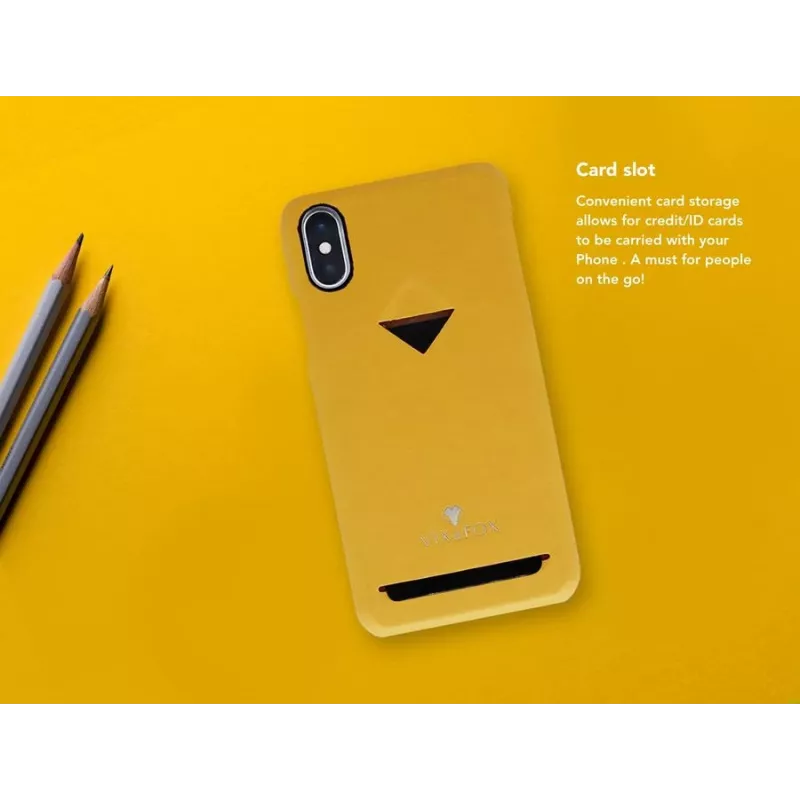 VixFox nugarinė plėvelė iPhone 7/8 Plus, garstyčių geltona, kietas apsauginis dėklas
