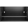 EXTRALINK LITE 9U 530x400 sieninis stelažinis kabinetas juodas su lentyna