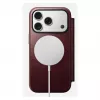Dėklas mobiliesiems telefonams Nomad Modern Leather Folio, skirtas Apple iPhone 17 Pro, 6,3 colio (16 cm), odinis, bordo spalvos