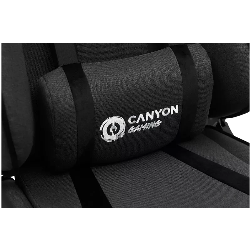 CANYON Crest FCH01 žaidimų kėdė su audinio apmušalais, pilka