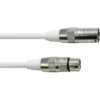 DMX kabelis EUROLITE XLR 3 kontaktų 10 m baltas