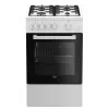 Beko FSG52020FW laisvai pastatoma dujinė viryklė, juoda/balta