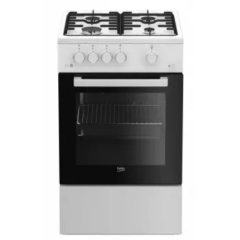 Beko FSG52020FW laisvai pastatoma dujinė viryklė, juoda/balta