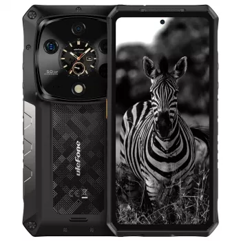 Atsparus išmanusis telefonas UleFone Armor 28 Ultra 5G — 16 GB RAM, 1 TB atminties, juodas