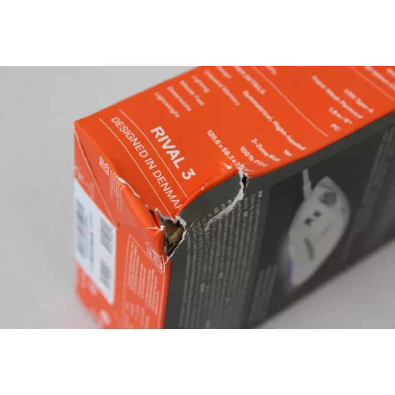 IŠPARDAVIMAS. Steelseries Rival 3 Gen 2 žaidimų pelė, balta | PAŽEISTA PAKUOTĖ