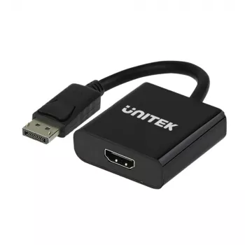 Unitek Y-5118DA DisplayPort į HDMI adapteris kištukas/lizdas, 0,1 m, Full HD 1920x1200, juodas