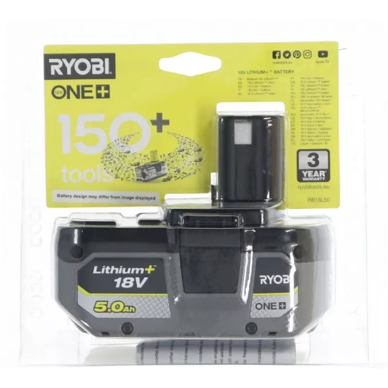 Ryobi 5133002433 RB 18L50 ONE+ 18V akumuliatorius 18 V 5,0 Ah ličio jonų