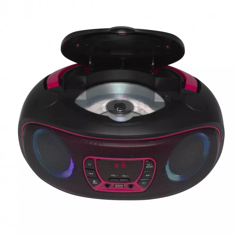 Nešiojamas CD grotuvas Denver TCL-212BT PINK juodas, rožinis