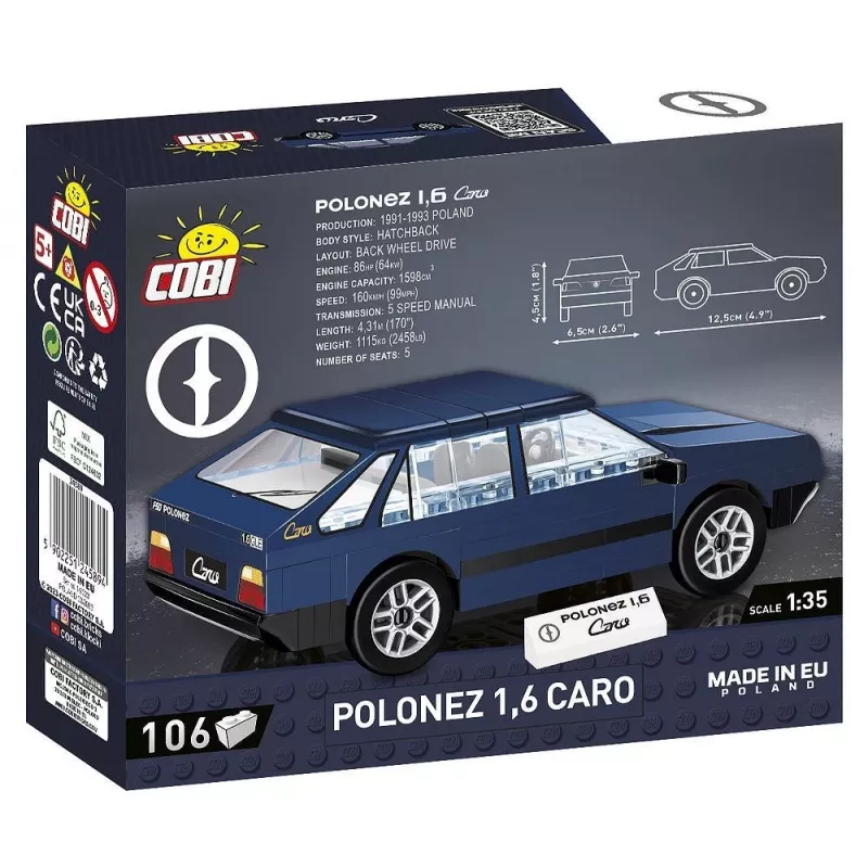 Cobi Polonez 1,6 Caro modelio rinkinys – plastikinis konstravimo rinkinys 24589