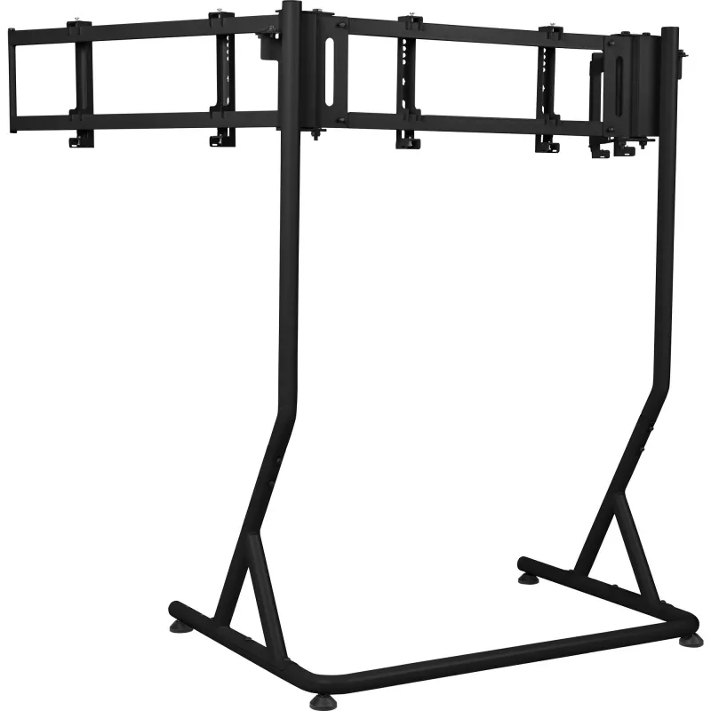 Terminėlės Triple Racing Monitor Stand Pro GSC-MSP-MDSLBB-01 grindinis monitorių stovas, 139,7 cm, 55 colių, juodas