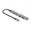 USB šakotuvas Port Designs 900163 Type-C 5000 Mbit/s sidabrinis