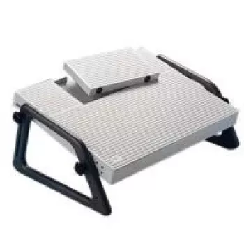 WEDO Footrest Relax, aukštis reguliuojamas be pakopų, šviesiai pilka RAL 7035, pagaminta iš nedūžtančio polistirolo, su išpjova (275 1)