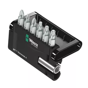 Wera Bit rinkinys 7 dalių Bit-Check 7 Universal 4 05135810001 Phillips, Phillips Pozidriv, vidinis Torx (05135810001)