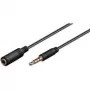 Wentronic Goobay 3,5 mm lizdo ilginimo laidas, juodas, 0,5 m - 3,5 mm kištukas (4 kontaktai, stereo) > 3,5 mm lizdas (4 kontaktai, stereo) (62476)