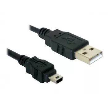 USB laidas DeLOCK 82252 USB 2.0 1,5 m USB A – Mini-USB B juodas