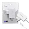 Qoltec 51039 65 W USB-C PD maitinimo adapteris, 5–20,3 V, 2–3,25 A, integruotas USB-C laidas, baltas