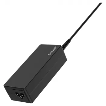 Sieninis kroviklis SAVIO ZA-01, 65W USB-C PD 3.0, 100–240V, vienas prievadas, juodas